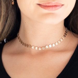 Gold Choker & Earring Set